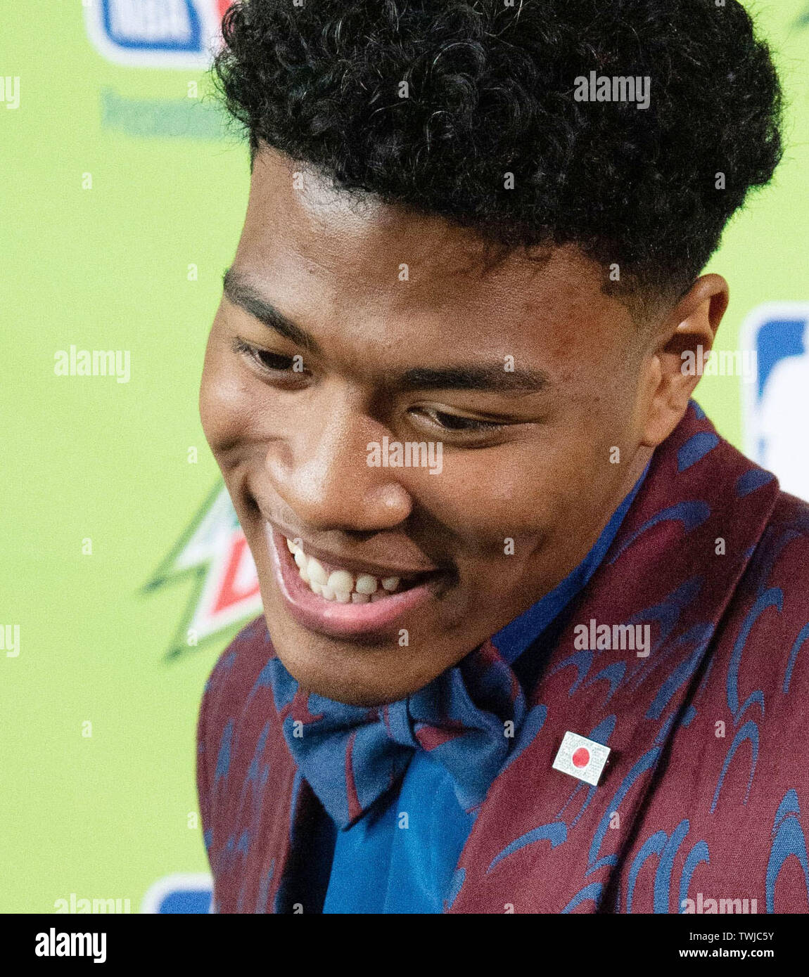 Hashimura Gonzaga University forward Rui Hachimura smiles in New York on June 20 ...