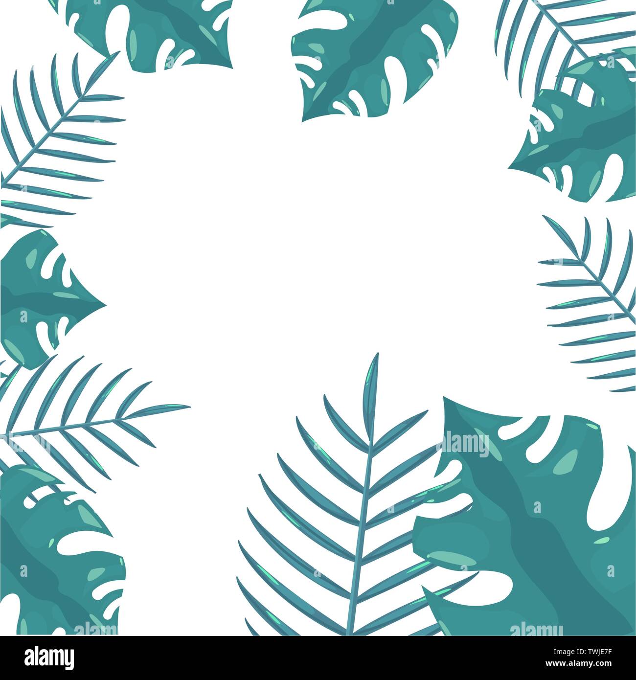 hello summer foliage leaves background vector illustration Stock Vector ...