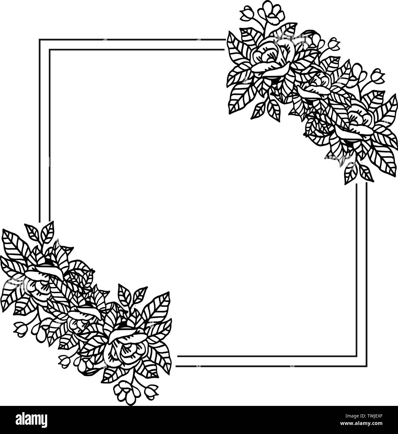 Vector illustration art abstract with various pattern flower frame hand ...