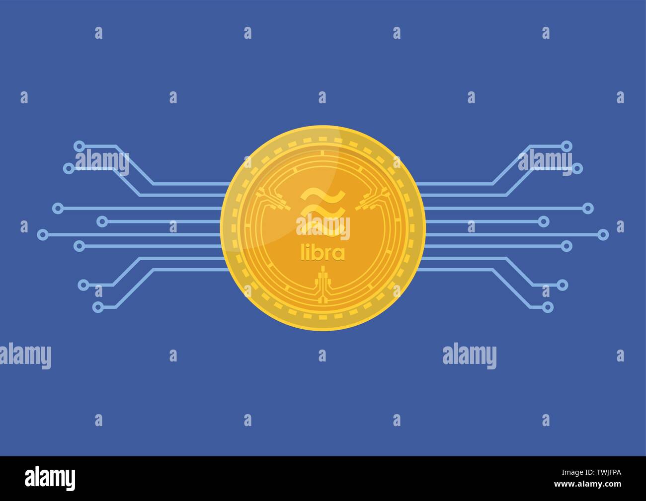 Libra digital currency. vector illustration Stock Vector