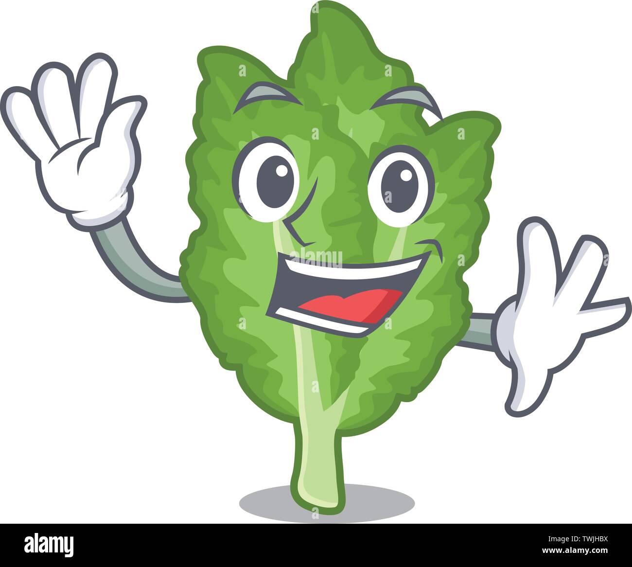 Waving green mustard in the cartoon fridge Stock Vector Image & Art Alamy