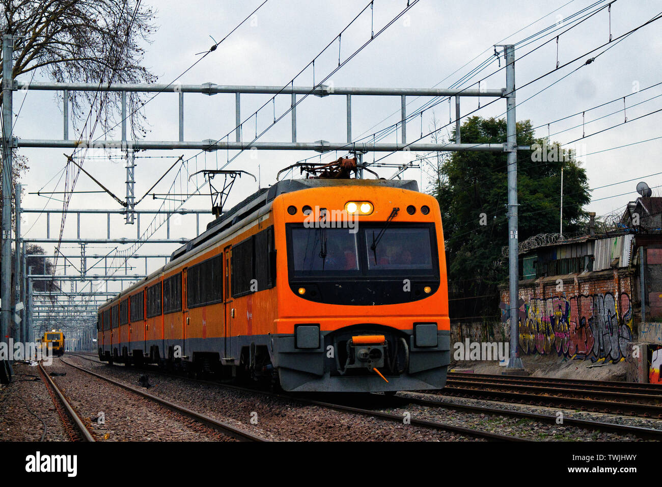SANTIAGO, CHILE JULY 2016 A UT440MC Metrotren Rancagua train in San