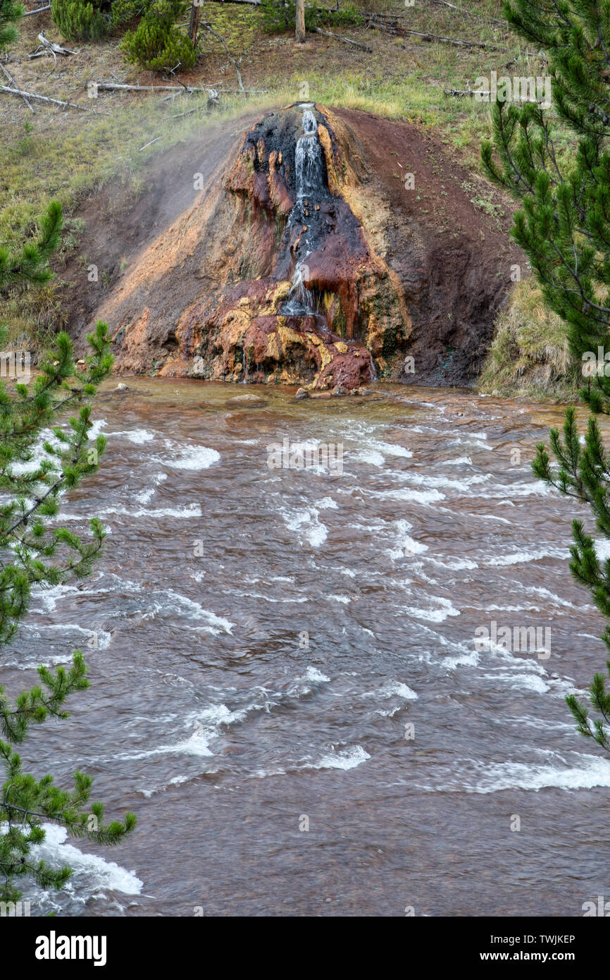 Chocolate Pot Yellowstone Stock Photo Alamy