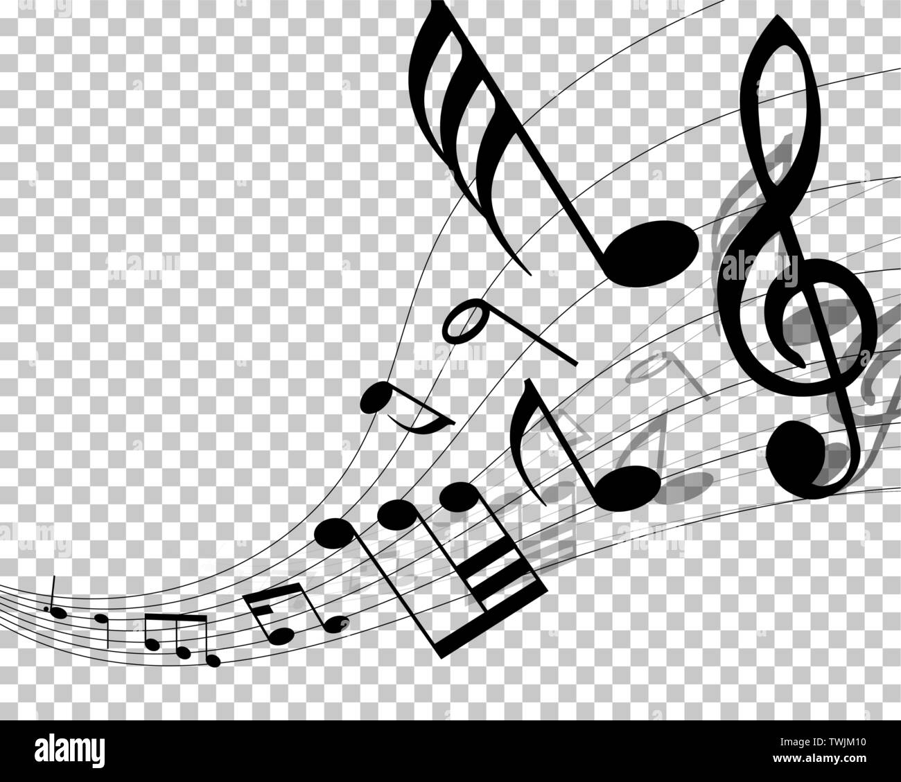Vector Notes Design With Transparency Grid on Back. Vector Illustration ...