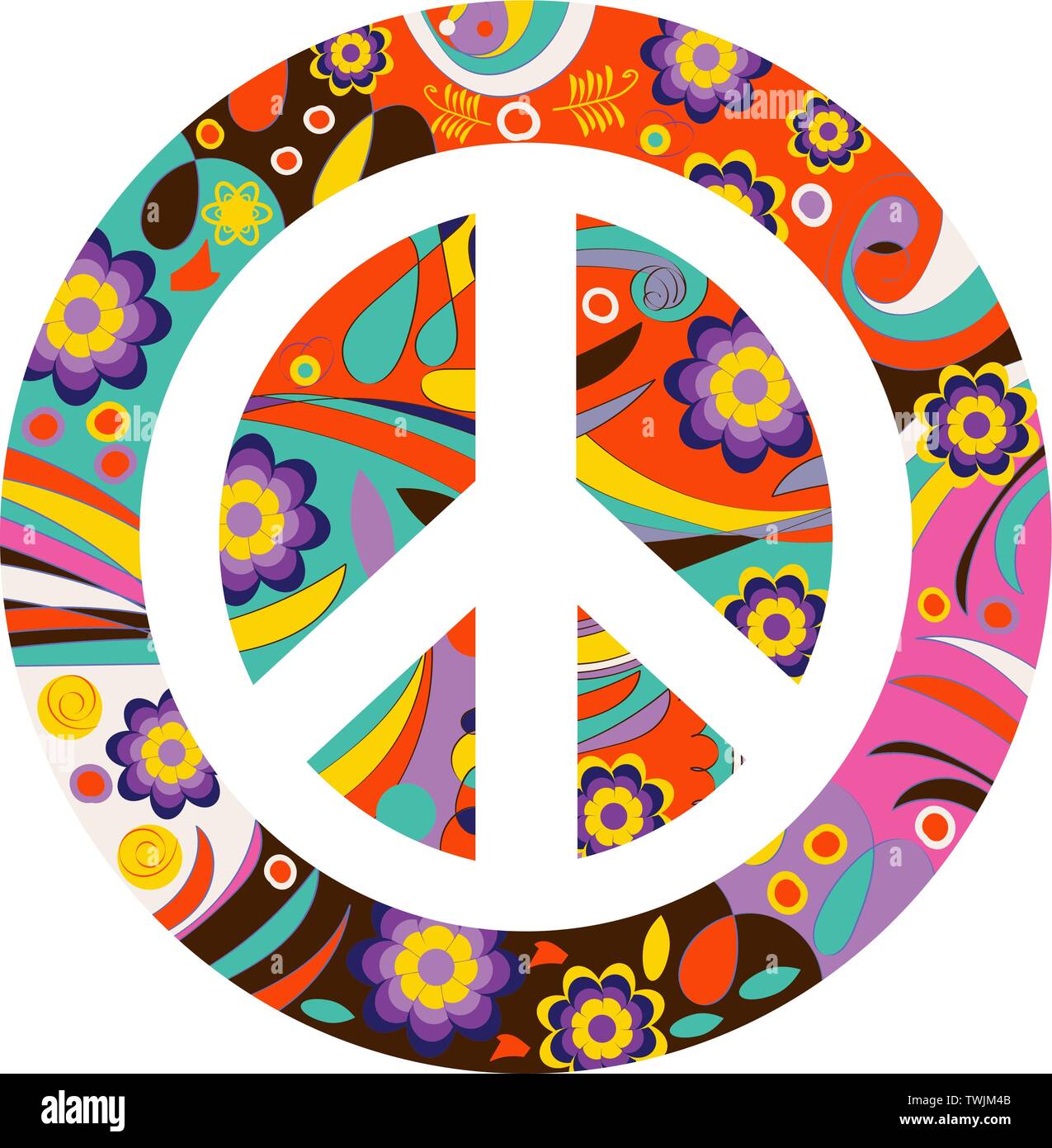 Peace and love sign in vector Stock Vector Image & Art Alamy