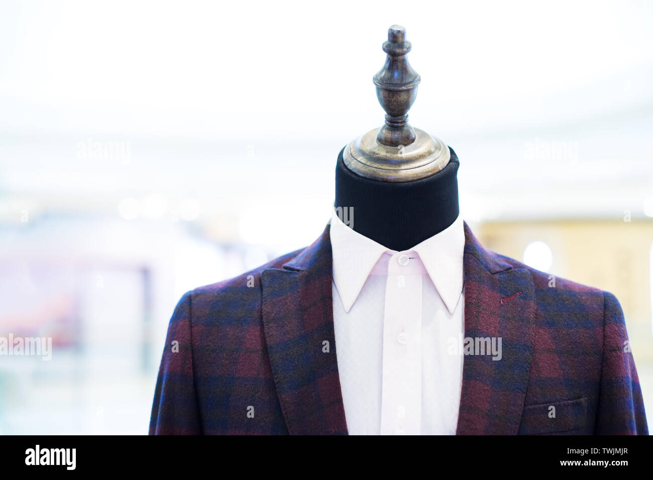 businessman suit on model in shopping mall Stock Photo Alamy