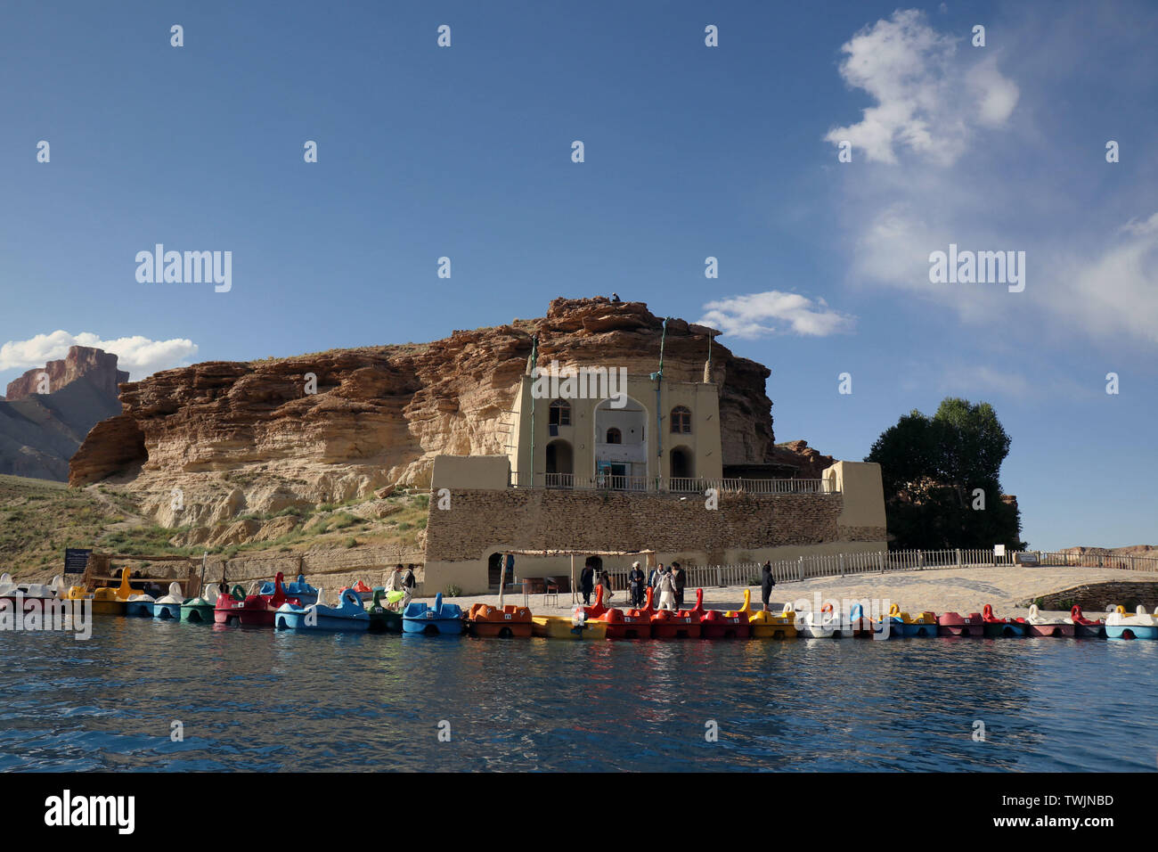 Bamyan. 19th June, 2019. Photo taken on June 19, 2019 shows the Band-e-Amir lake in Bamyan province, central Afghanistan. Credit: Noor Azizi/Xinhua/Alamy Live News Stock Photo