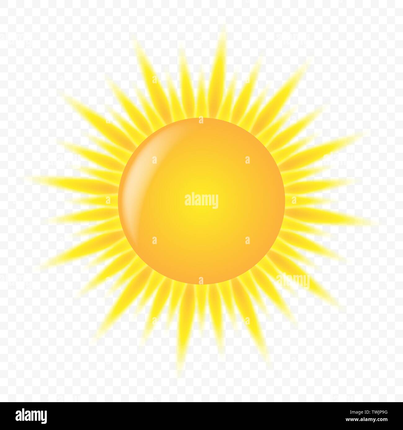 3d cute sun icon on a transparent background Stock Vector Image & Art -  Alamy