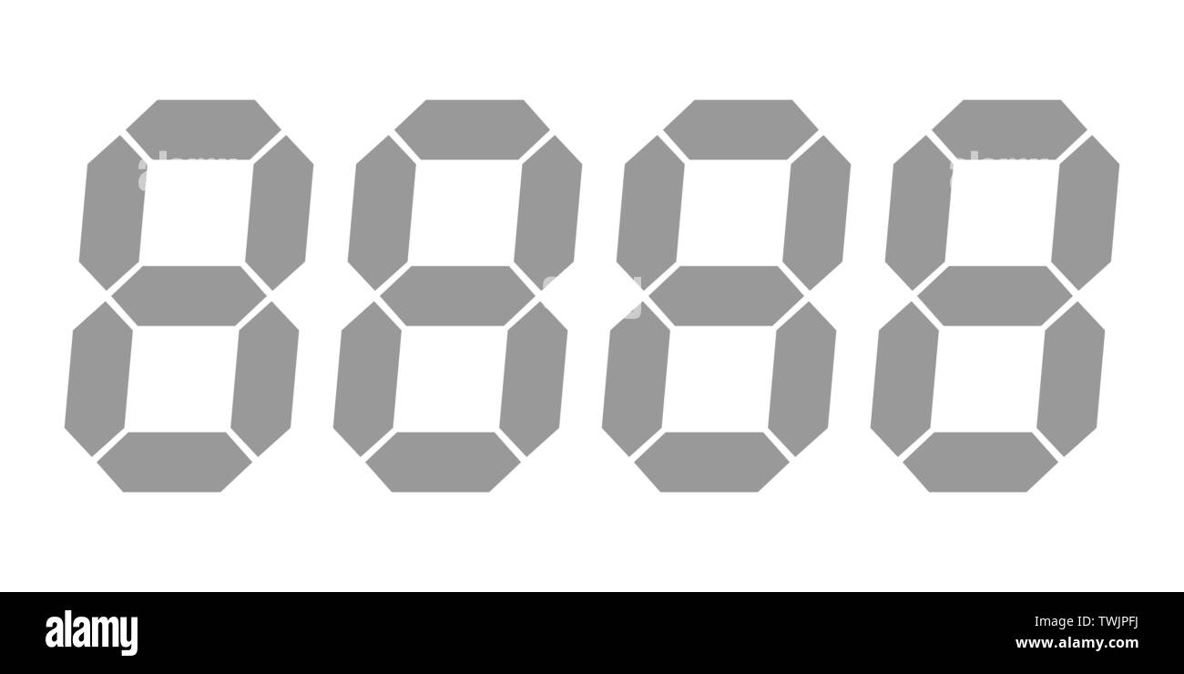 Digital numbers for digit price tag . Template for your design Stock