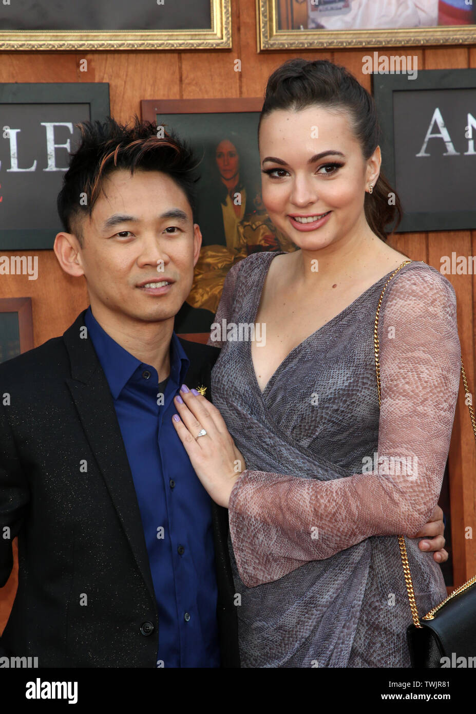 Westwood, Ca. 20th June, 2019. James Wan, Ingrid Bisu, at the Premiere Of Warner Bros' 'Annabelle Comes Home' at The Regency Village Theatre in Westwood, California on June 20, 2019. Credit: Faye Sadou/Media Punch/Alamy Live News Stock Photo