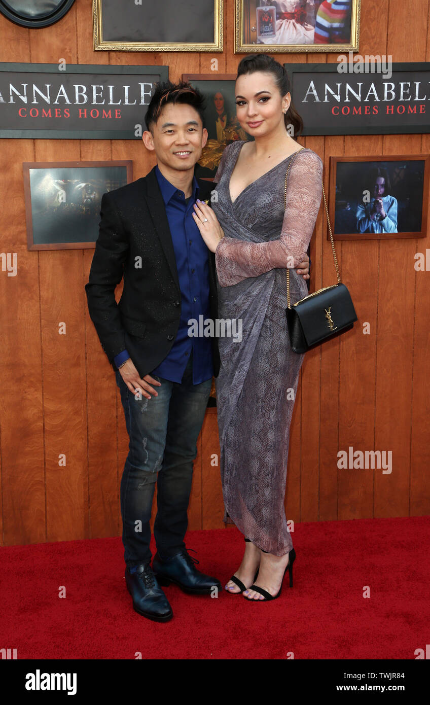 Westwood, Ca. 20th June, 2019. James Wan, Ingrid Bisu, at the Premiere Of Warner Bros' 'Annabelle Comes Home' at The Regency Village Theatre in Westwood, California on June 20, 2019. Credit: Faye Sadou/Media Punch/Alamy Live News Stock Photo