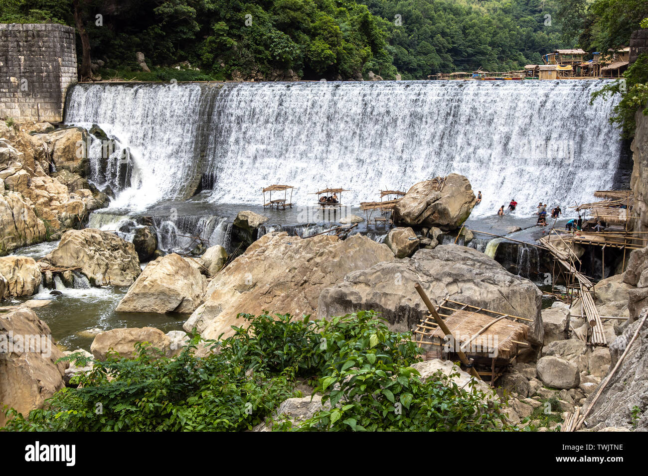 beautiful landscape at wawa dam at Rizal Province, Philippines Stock Photo