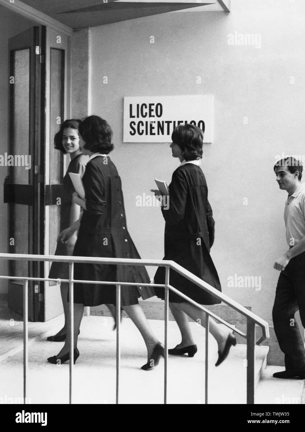 liceo scientifico, colleferro, 1965-68 Stock Photo