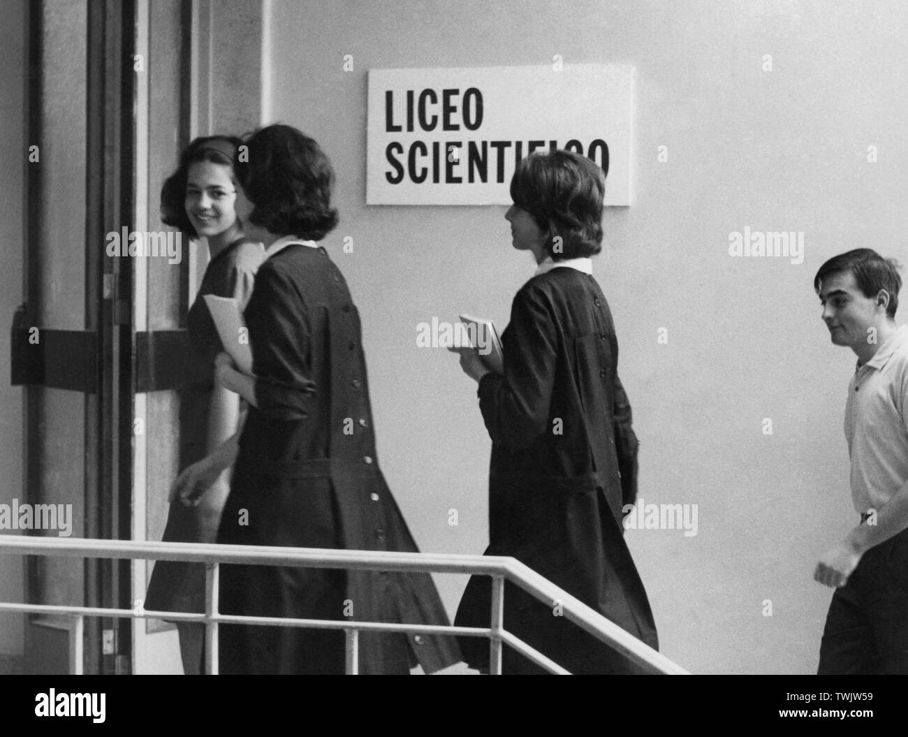 liceo scientifico, colleferro, 1965-68 Stock Photo