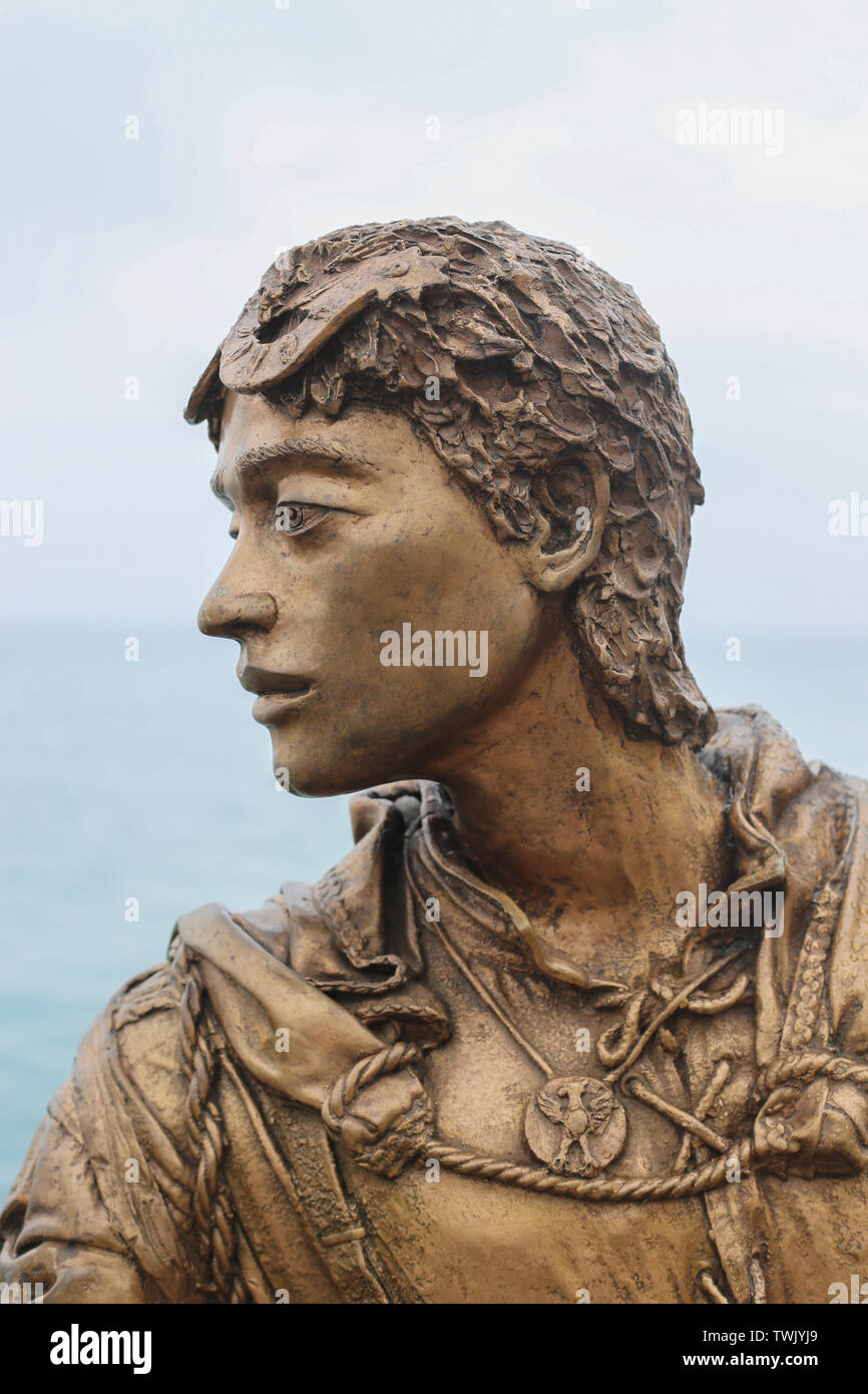 Romeo, detail from a bronze Eternity statue of Romeo & Juliet by Verona