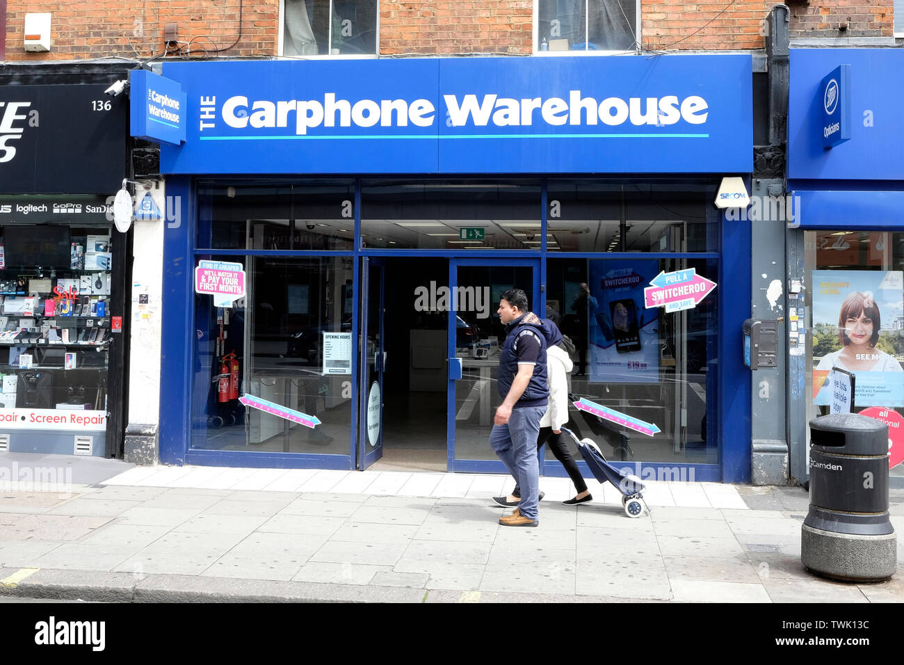 A general view of Carphone Warehouse, Kilburn High Road, London Stock Photo
