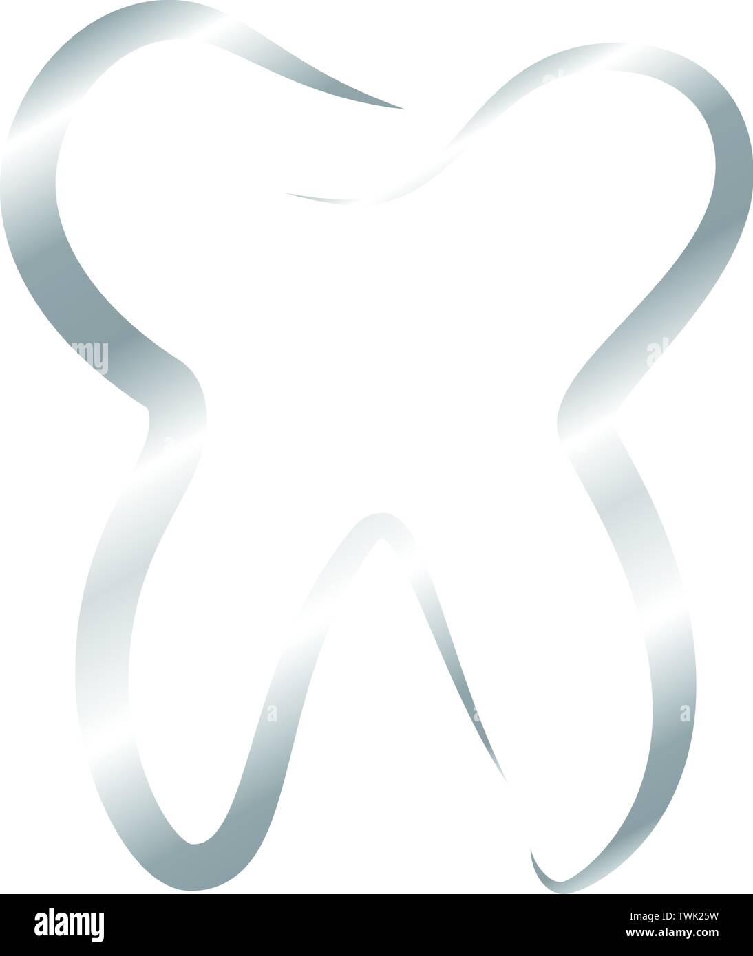 This is an illustration icon of a stylish tooth Stock Vector Image ...