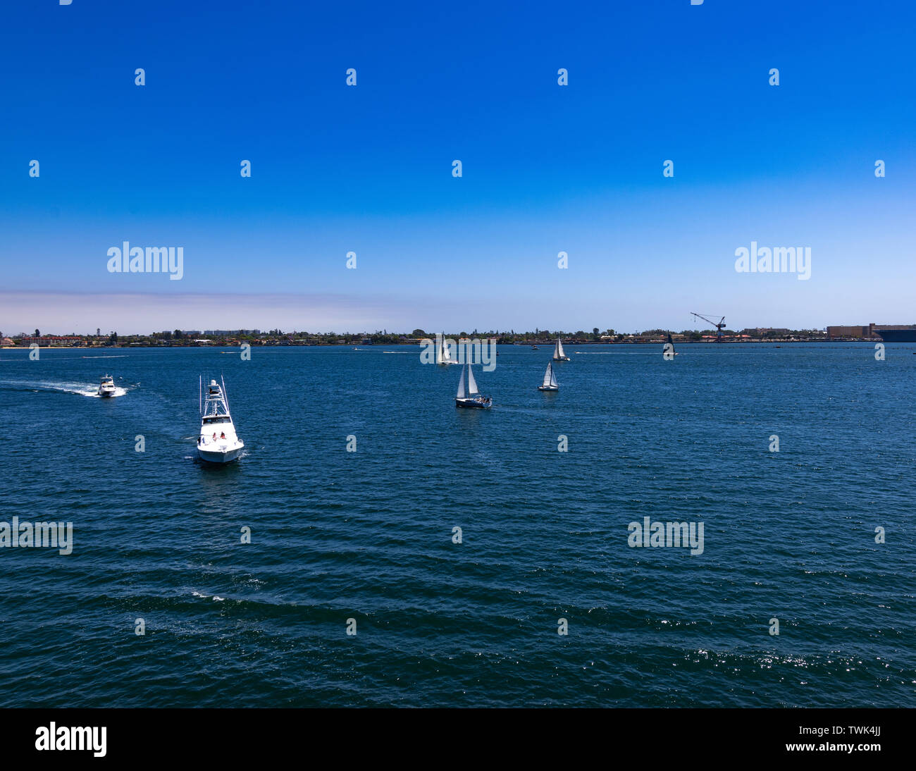 Boats By Sandiego Bay Stock Photo