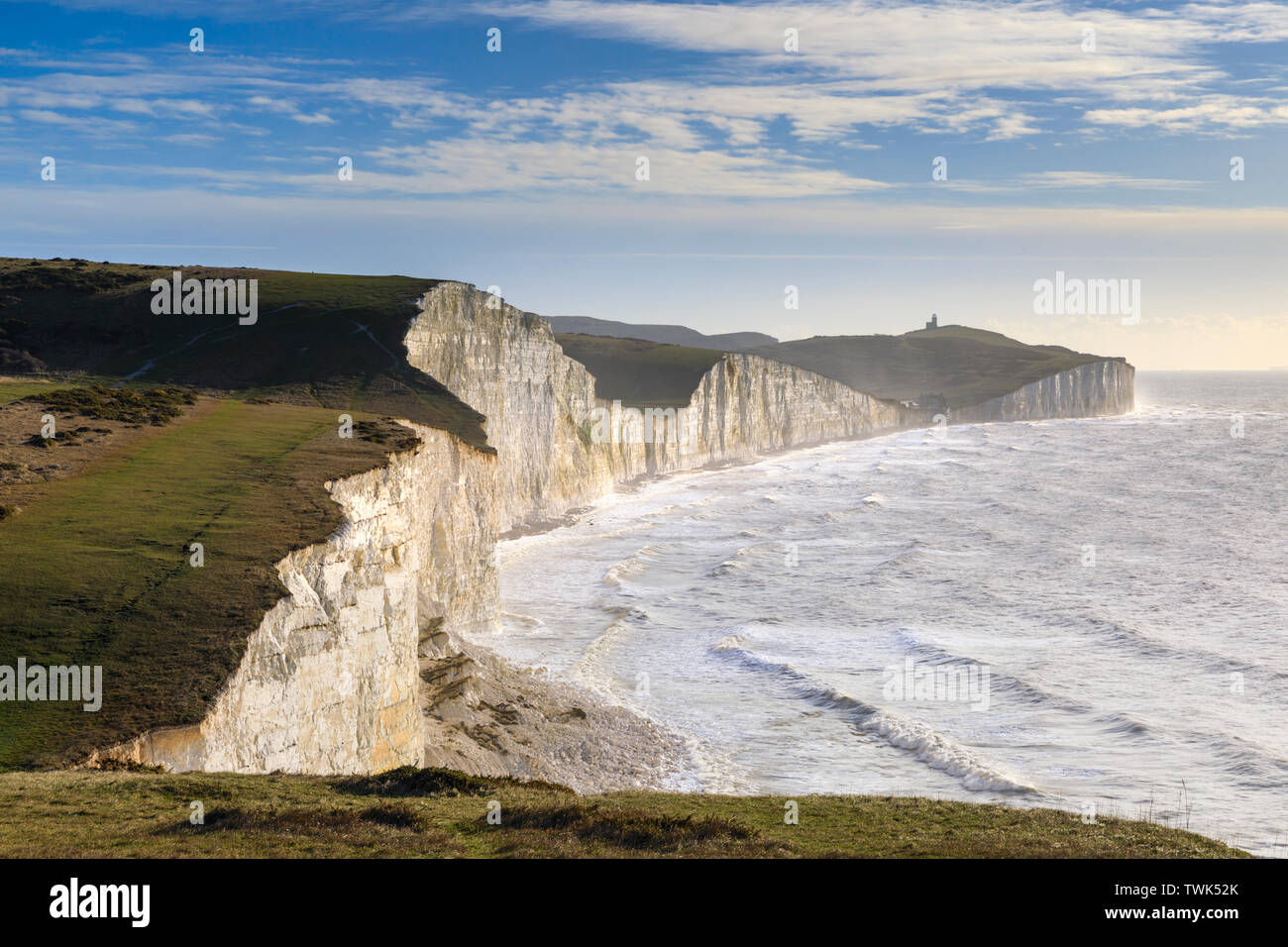 Seven Sisters in East Sussex. Stock Photo