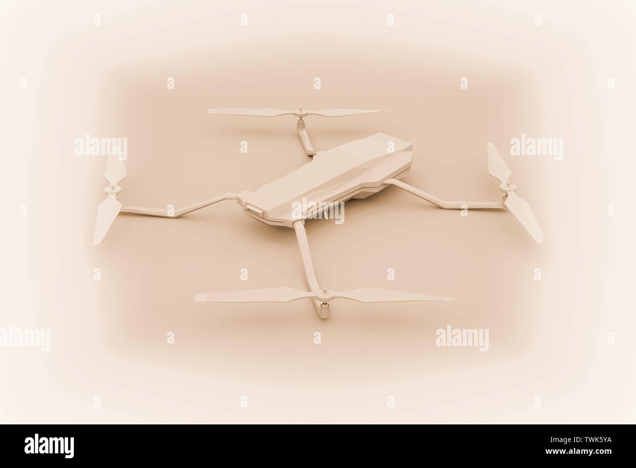 Drone isolated on white background. 3d illustration Stock Photo - Alamy