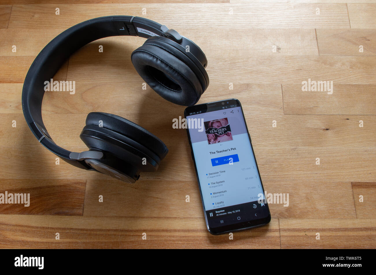 ''The Teacher's Pet' Podcast by The Australian on Android phone Stock Photo