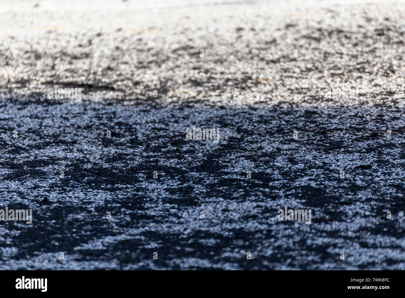 Burned rubber from a drifting race on the side of a track Stock Photo