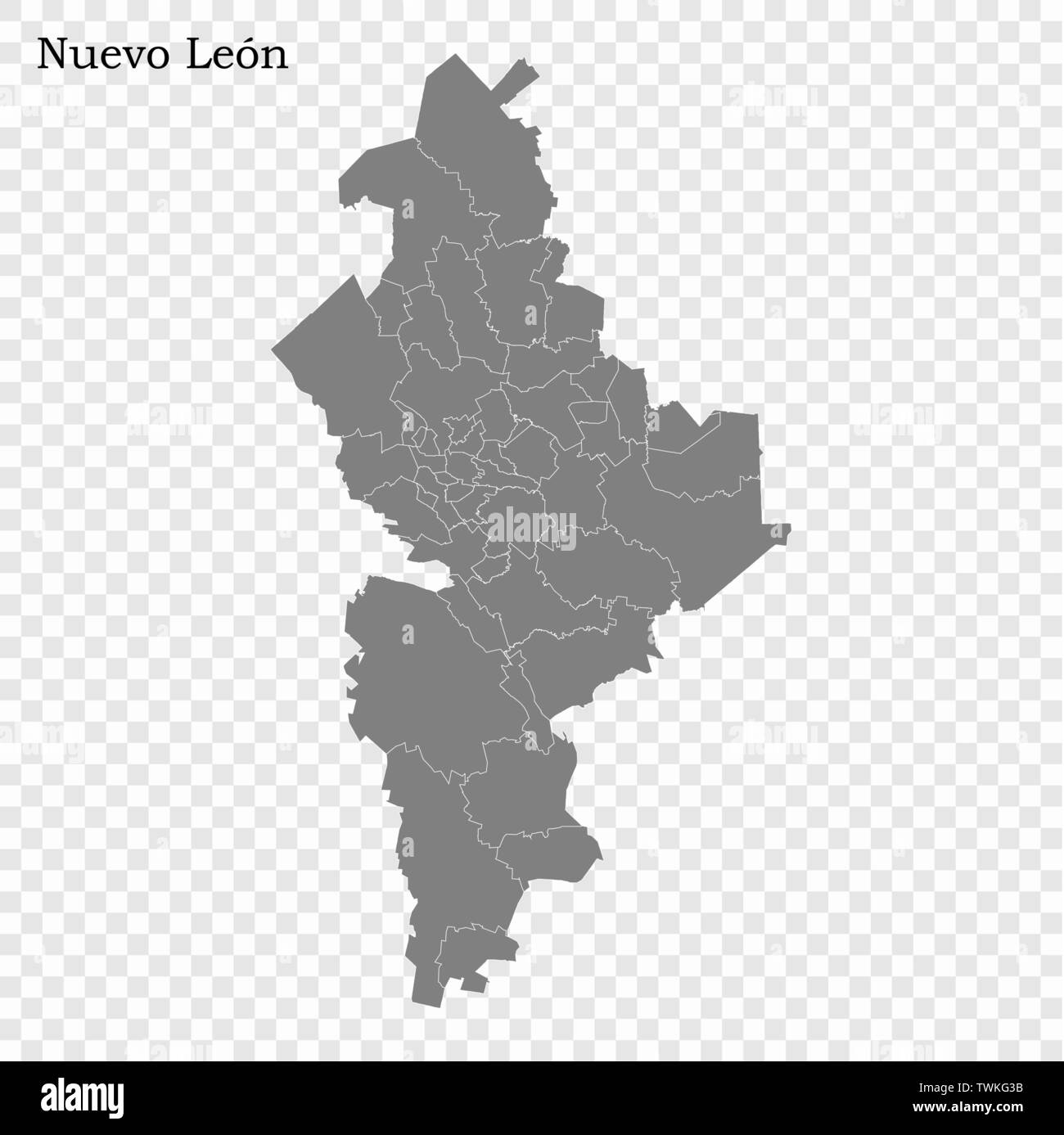 Nuevo leon map vector hires stock photography and images Alamy