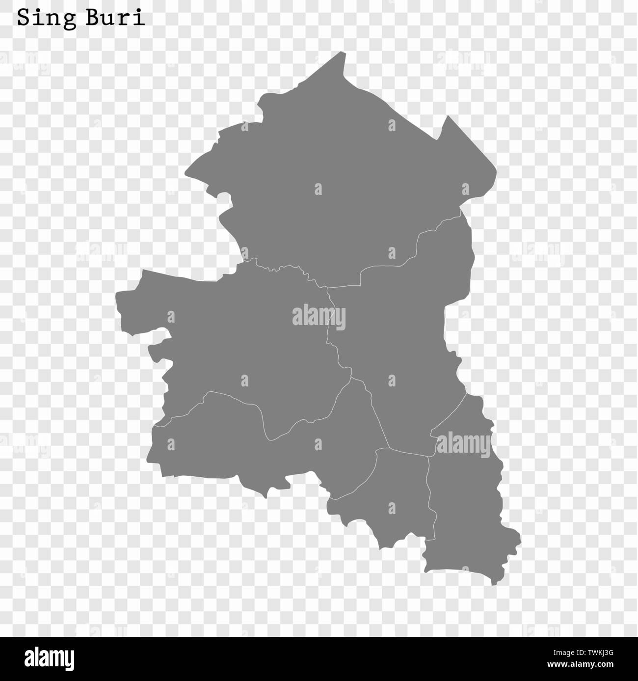 Sing buri thailand map