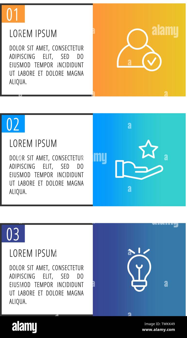 Modern vector illustration 3D. An infographic template with three steps ...