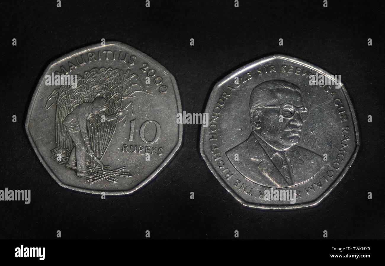Mauritius 10 rupees, 2016 Stock Photo