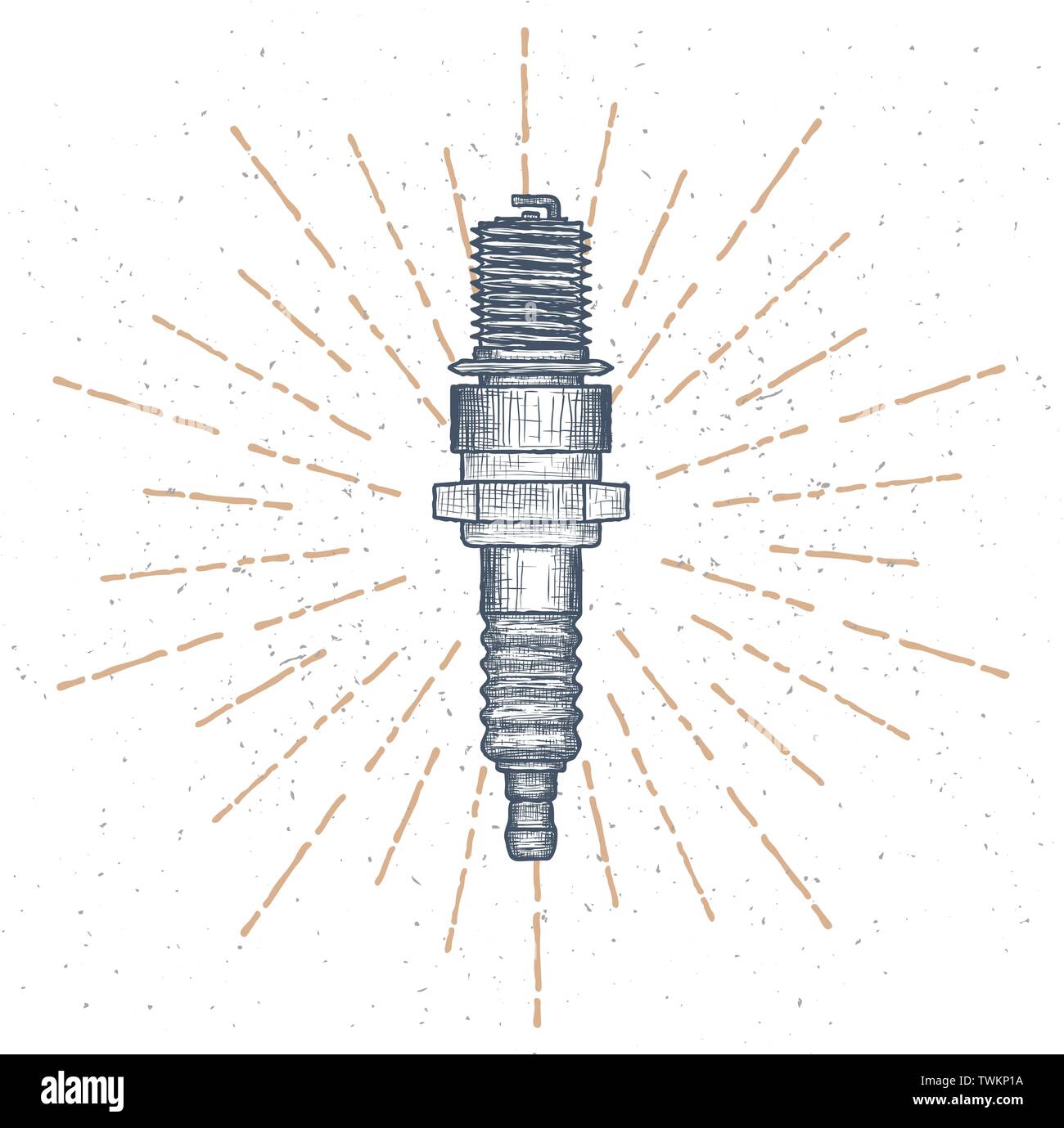 Spark Plug vector logo design template. Autoparts or Car service icon