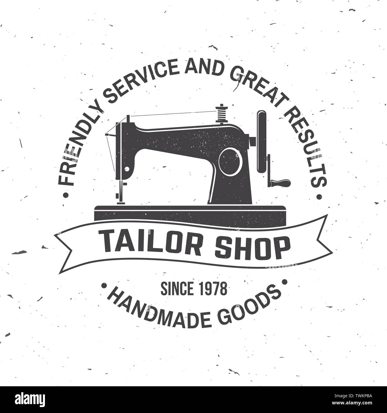 Tailor shop badge. Vector illustration. Concept for shirt, print, stamp ...