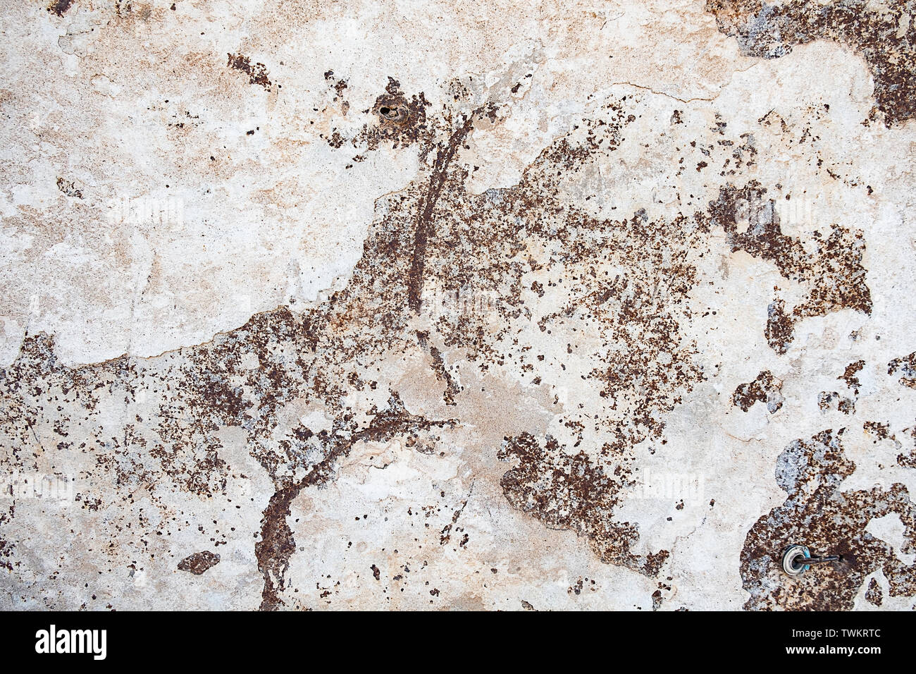 Close up rust on surface of the old iron, Rusty metal steel metal sheet board abstract art background Stock Photo