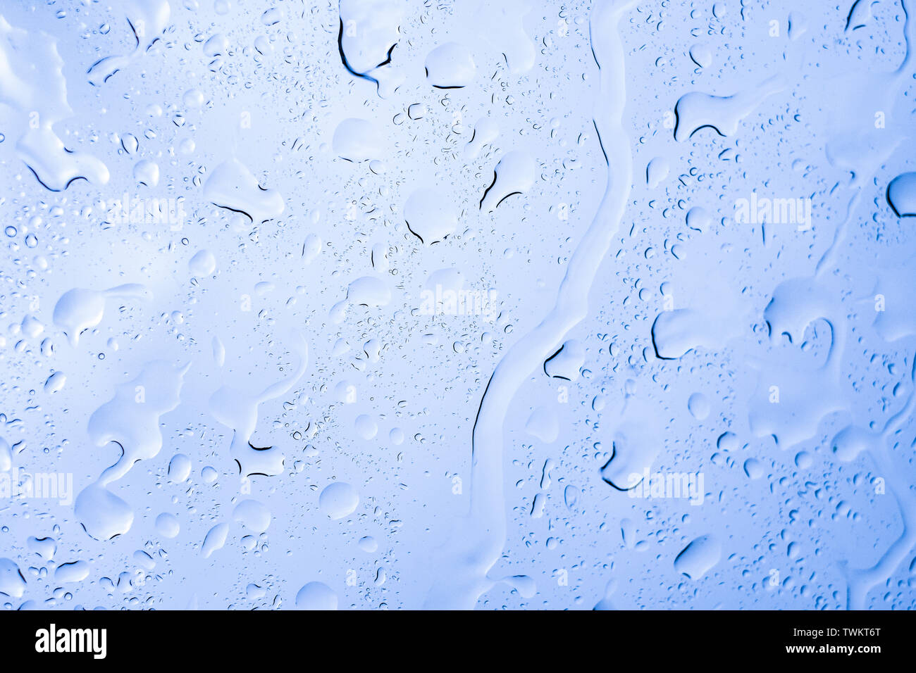 Picture Inside water rain drops on car window glass Stock Photo - Alamy