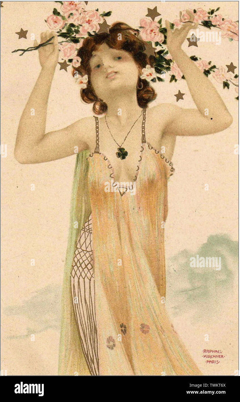 Raphael Kirchner - Girls With Good Luck Charms 4 Stock Photo