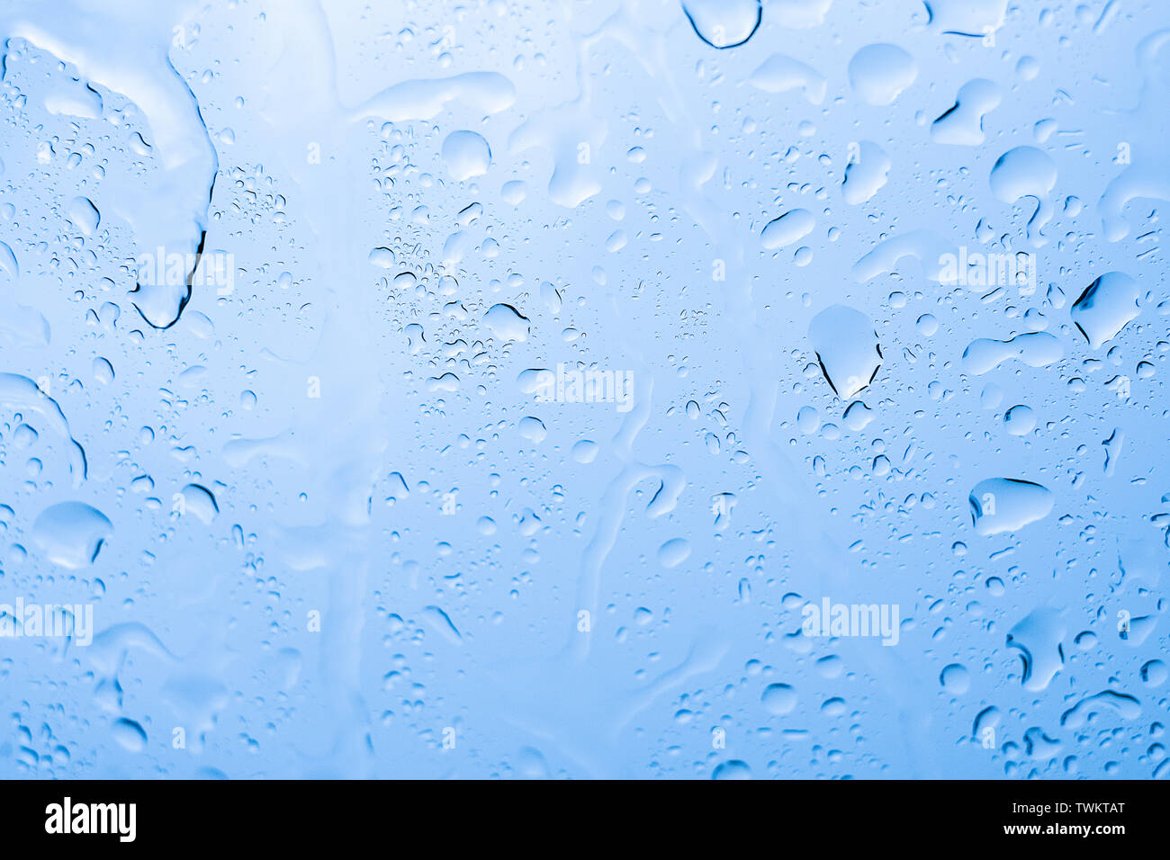 Picture Inside water rain drops on car window glass Stock Photo - Alamy