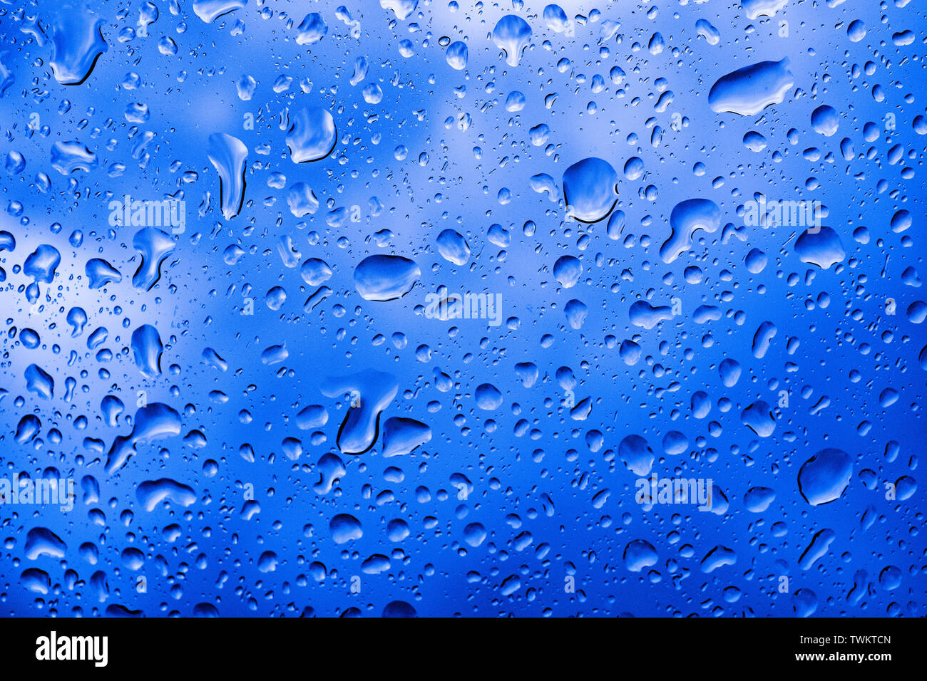 Picture Inside water rain drops on car window glass Stock Photo - Alamy