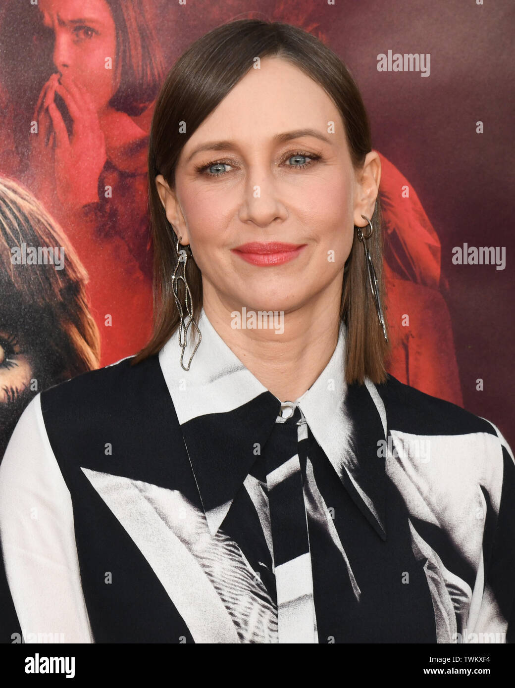 June 20, 2019 - Westwood, California, USA - 17, June 2019 - Westwood, California. Vera Farmiga attends the World Premiere of 'Annabelle Comes Home' at the Regency Village Theatre. (Credit Image: © Billy Bennight/ZUMA Wire) Stock Photo