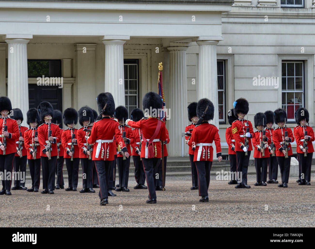 London, UK, June 2018. In the Wellington Barracks courtyard, royal