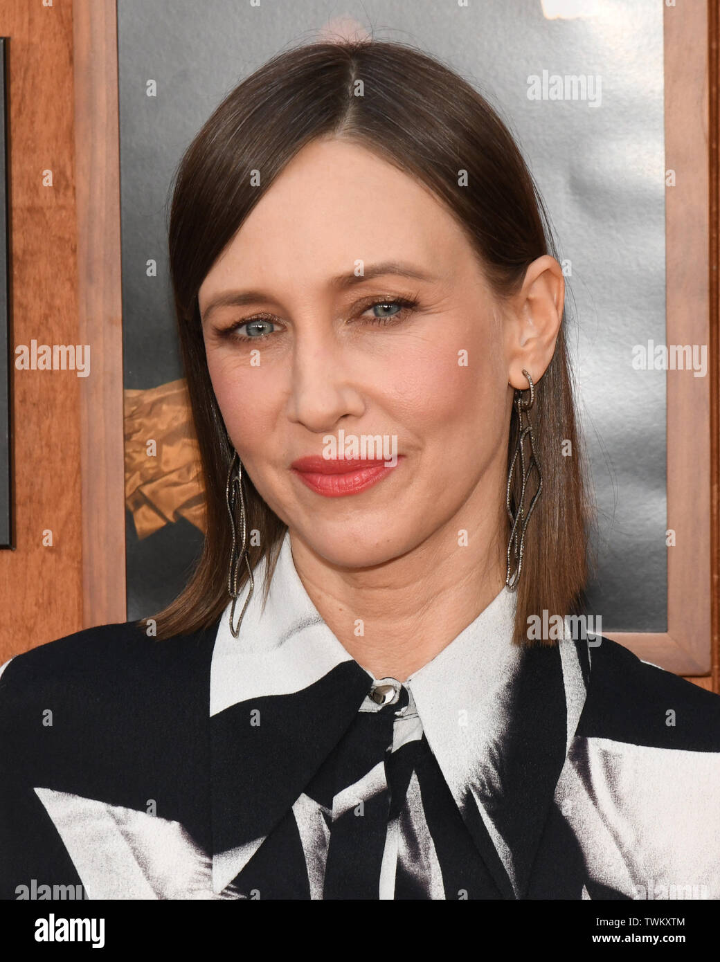 June 20, 2019 - Westwood, California, USA - 17, June 2019 - Westwood, California. Vera Farmiga attends the World Premiere of 'Annabelle Comes Home' at the Regency Village Theatre. (Credit Image: © Billy Bennight/ZUMA Wire) Stock Photo