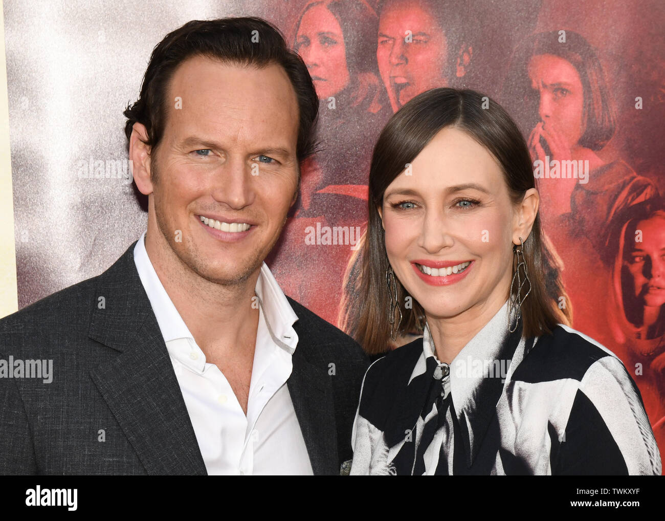 June 20, 2019 - Westwood, California, USA - 17, June 2019 - Westwood, California. Patrick Wilson and Vera Farmiga attends the World Premiere of 'Annabelle Comes Home' at the Regency Village Theatre. (Credit Image: © Billy Bennight/ZUMA Wire) Stock Photo
