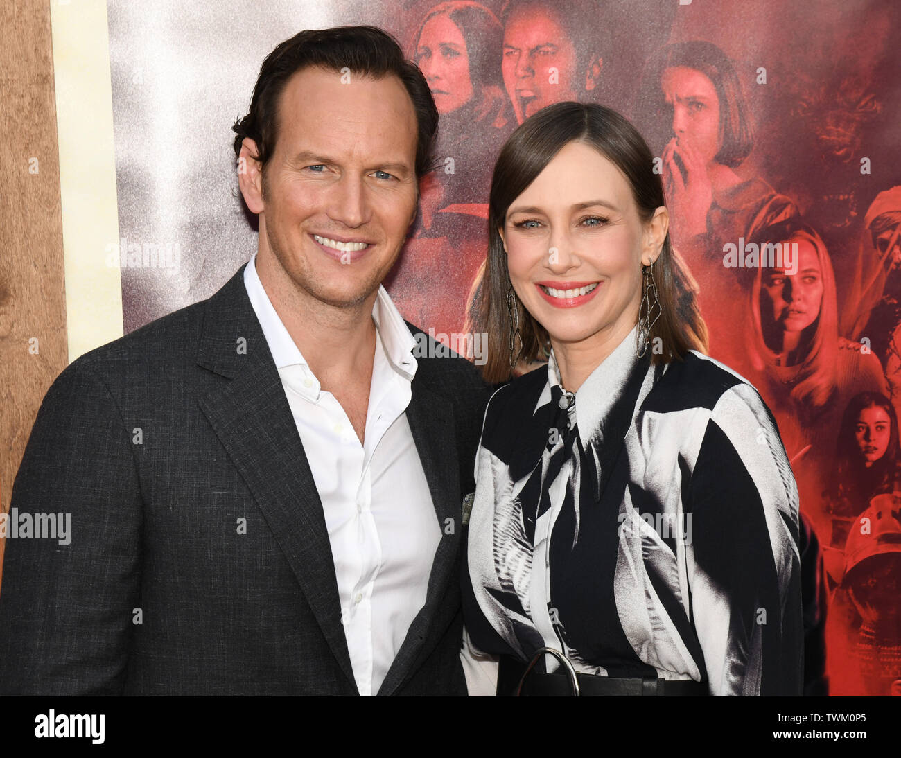 June 20, 2019 - Westwood, CA, U.S. - 20 June 2019 - Westwood, California - Patrick Wilson, Vera Farmiga. ''Annabelle Comes Home'' World Premiere held at Regency Village Theatre. Photo Credit: Billy Bennight/AdMedia (Credit Image: © Billy Bennight/AdMedia via ZUMA Wire) Stock Photo