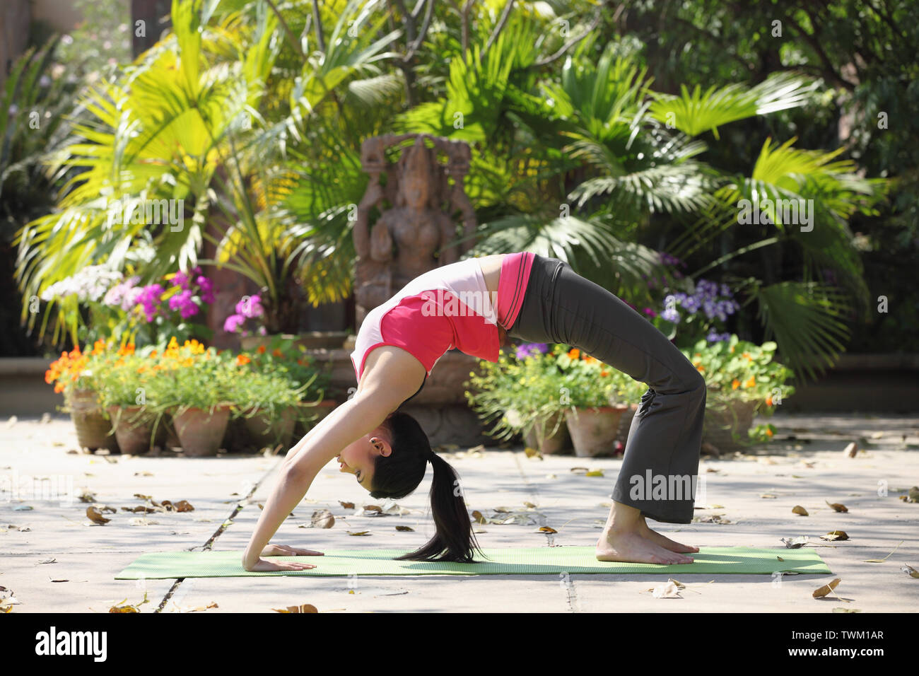 Fit Young Woman Bending Over High Resolution Stock Photography and ...