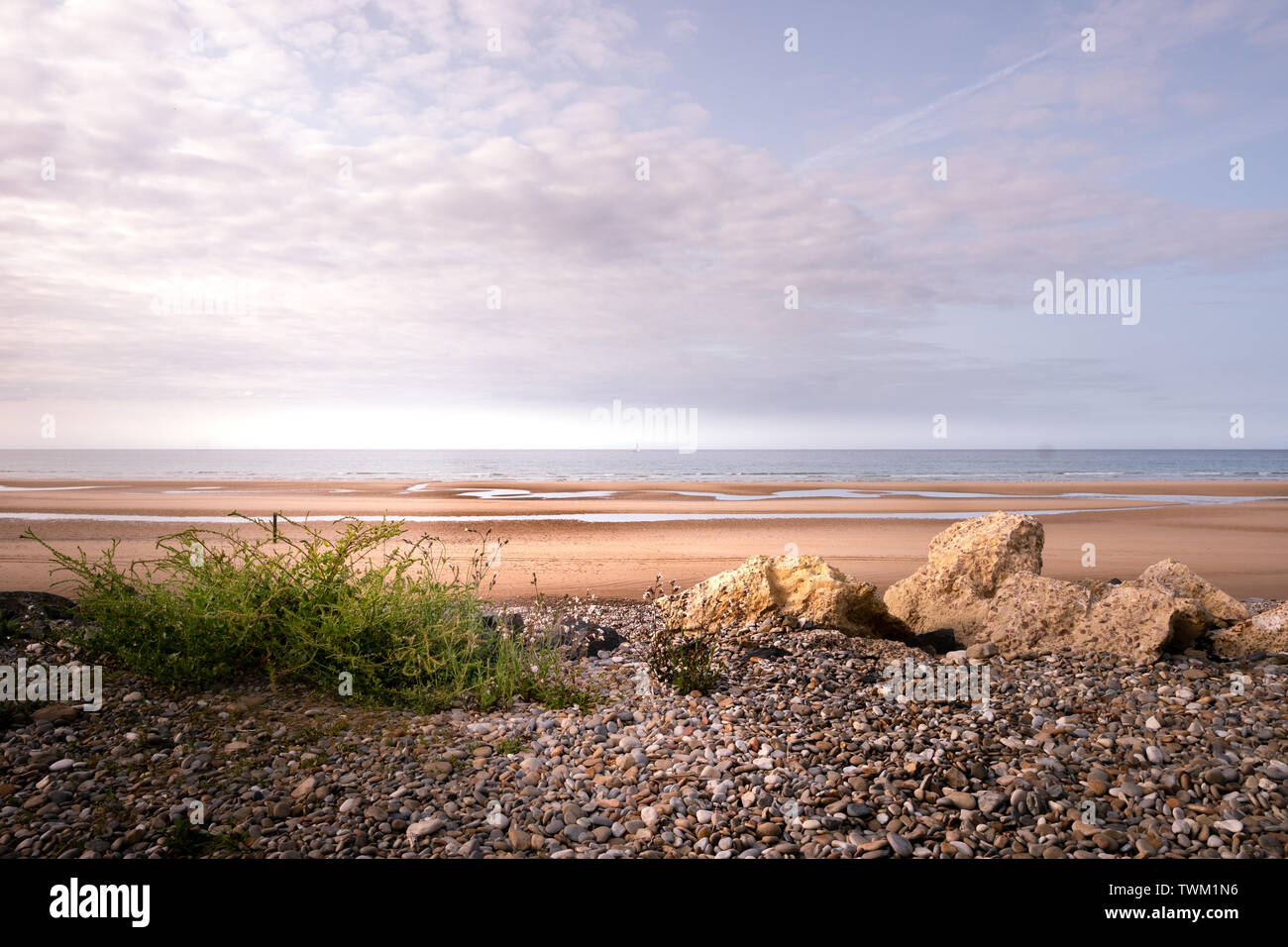 Low Tide Omaha Beach Stock Photos Low Tide Omaha Beach