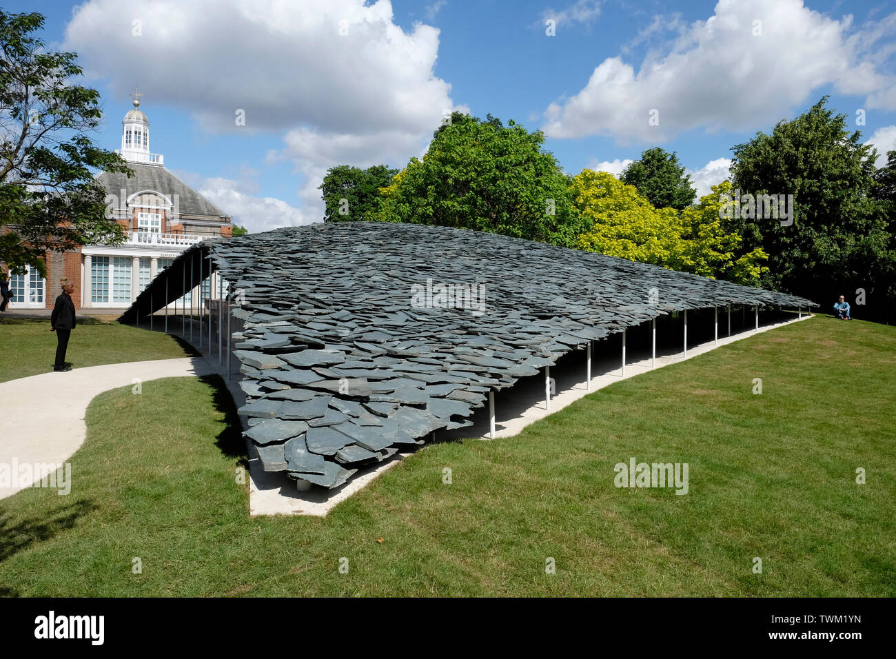 A new temporary exhibition at the Serpentine gallery, by the Japanese Architect Junya Ishigami opens to the public. Stock Photo