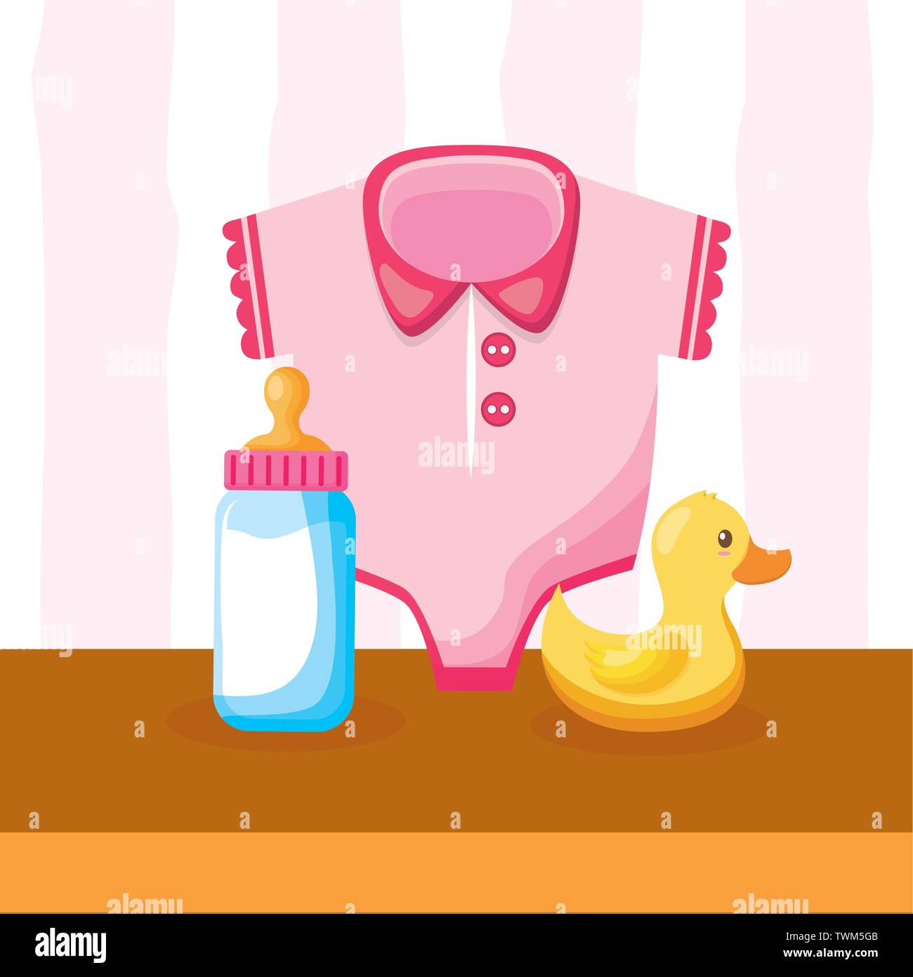 girl decoration baby shower card Stock Vector Image & Art - Alamy