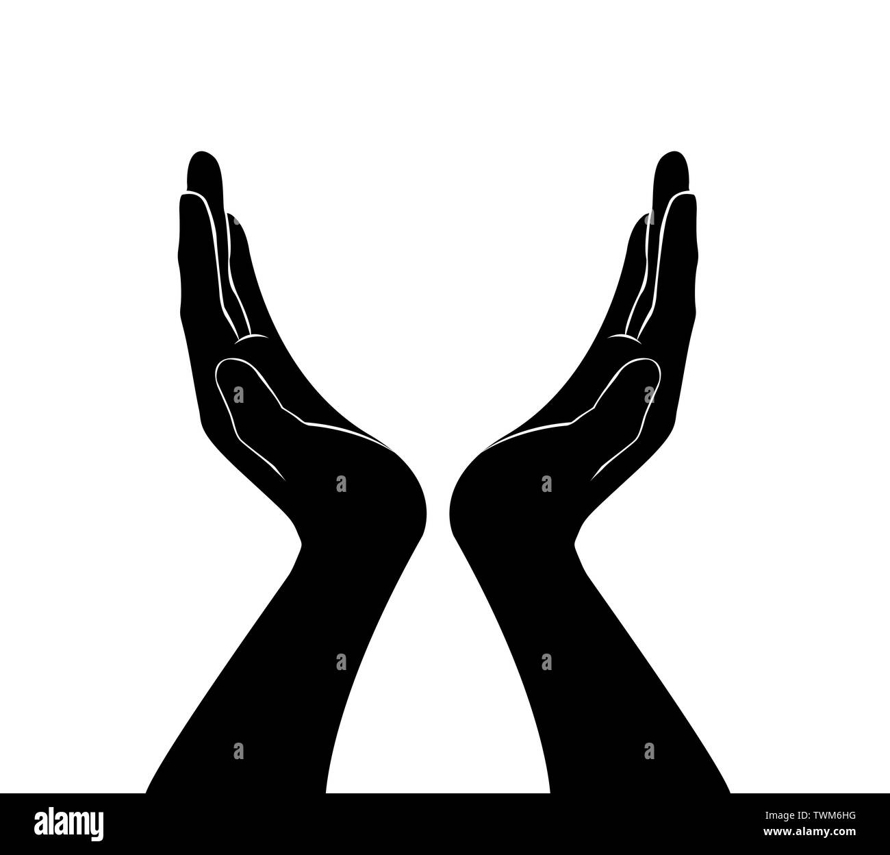 hand holding , hand present Stock Photo - Alamy