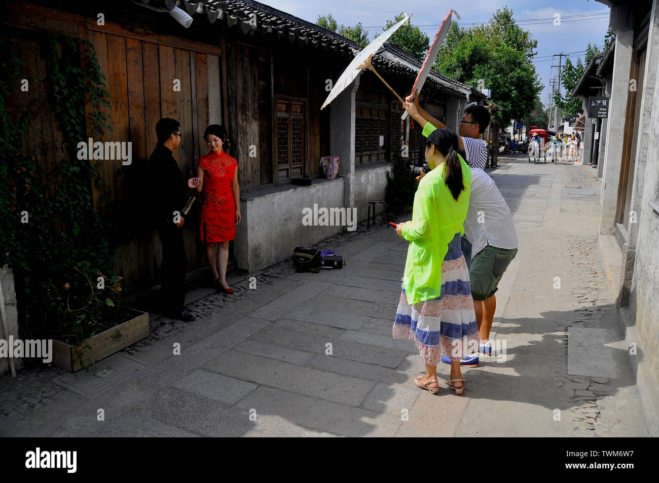 Fashion shoot Suzhou China Stock Photo