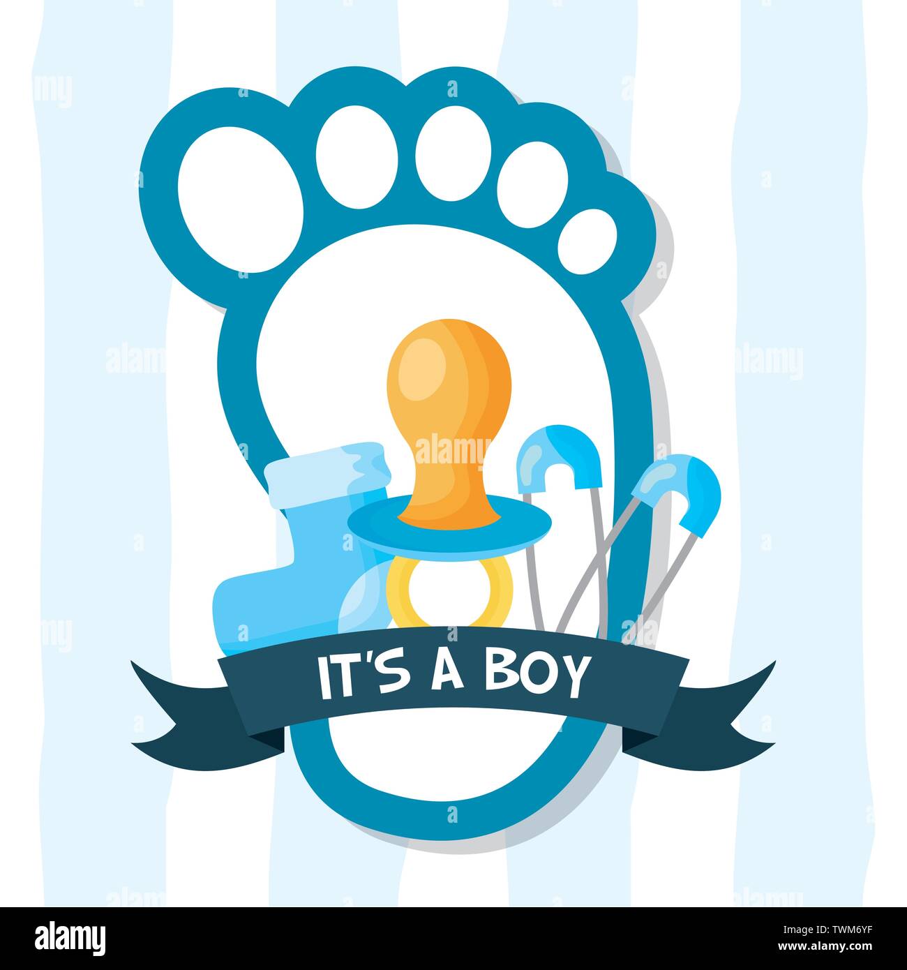 boy decoration baby shower card Stock Vector Image & Art - Alamy