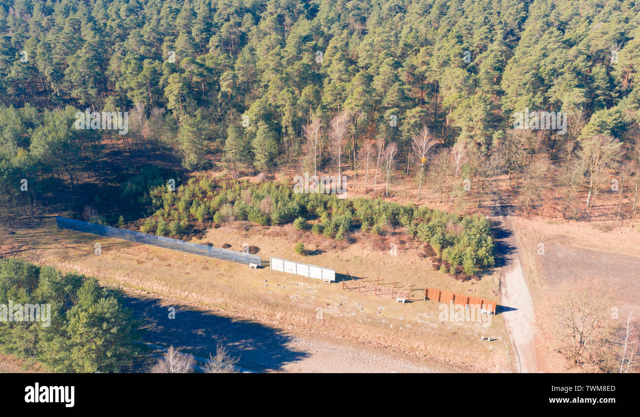 Exhibition of the various border security installations between the German Democratic Republic (GDR) and the Federal Republic of Germany (FRG) in Kais Stock Photo